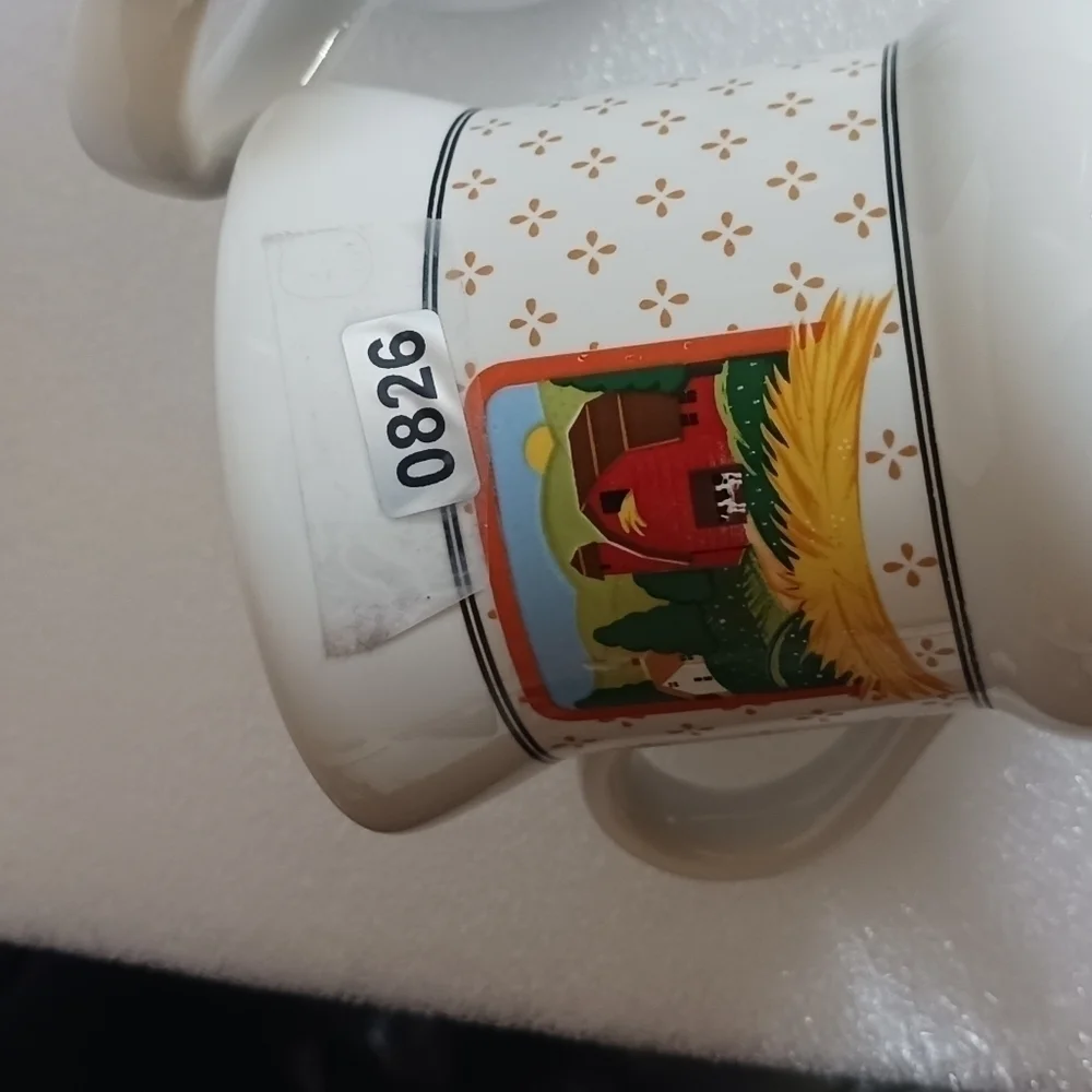 Vandor country vtg coffee mugs lot of 4 10floz
